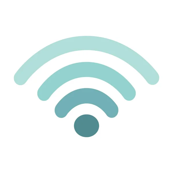 Икона Wifi Белом Фоне — стоковый вектор