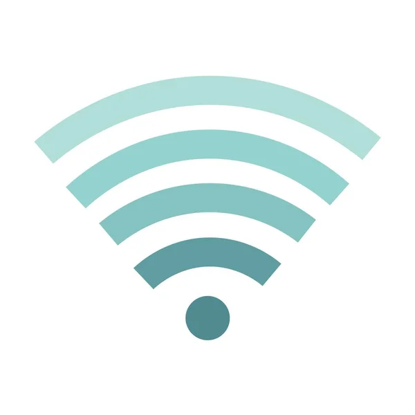Wifi Σύμβολο Λευκό Φόντο — Διανυσματικό Αρχείο