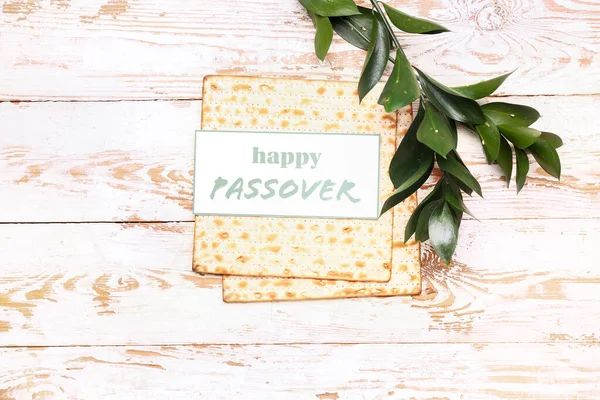 메시지 Happy Passover 유대인의 매트와 배경에 — 스톡 사진