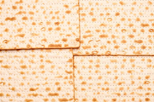 Jewish Flatbread Matza Passover Background Closeup — Stock Photo, Image
