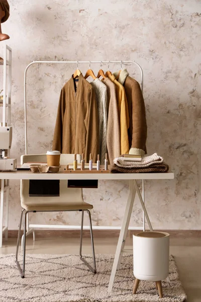 Interior Atelier Workplace Clothes — Fotografia de Stock