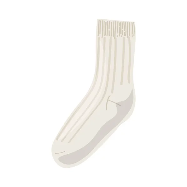 Beyaz Arka Planda Sıcak Örülmüş Çorap — Stok Vektör