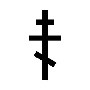 Beyaz arkaplanda Hıristiyanlığın sembolü olarak çapraz geçiş