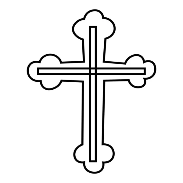 白地にキリスト教の象徴としての十字架 — ストックベクタ