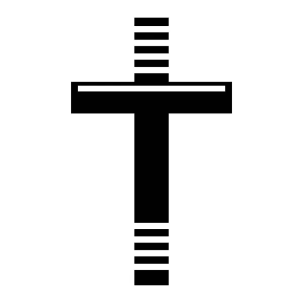 Крест Символ Христианства Белом Фоне — стоковый вектор