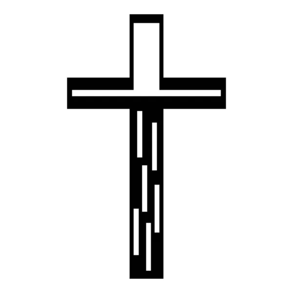Cruz Como Símbolo Cristianismo Fundo Branco —  Vetores de Stock