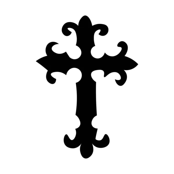 Krzyż Jako Symbol Chrześcijaństwa Białym Tle — Wektor stockowy