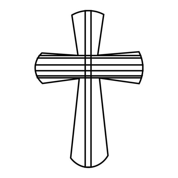 Хрест Символ Християнства Білому Тлі — стоковий вектор