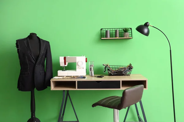 Interior Atelier Tailor Workplace Mannequin — Stock Photo, Image