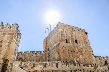 Kudüs 'teki Jaffa Kapısı' nın güzel manzarası