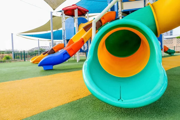 Slide Infantil Parque Infantil Close — Fotografia de Stock