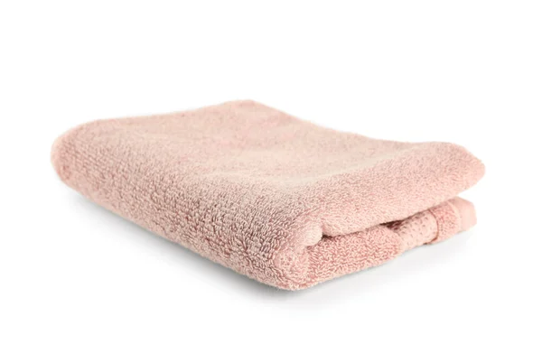 Folded Soft Towel Isolated White Background — Stock Photo, Image
