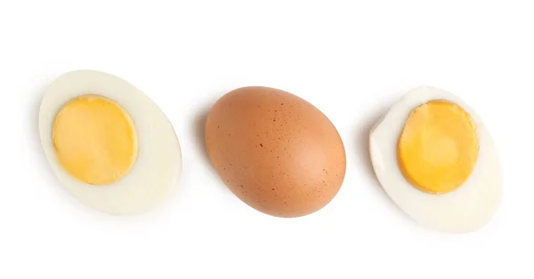 Deliciosos Huevos Cocidos Aislados Sobre Fondo Blanco —  Fotos de Stock
