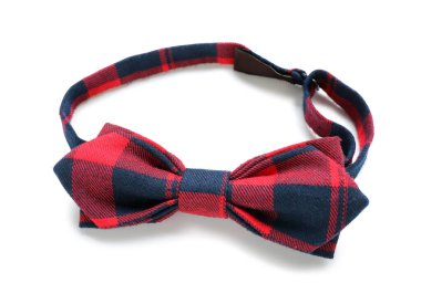 Beyaz arkaplanda şık bir papyon