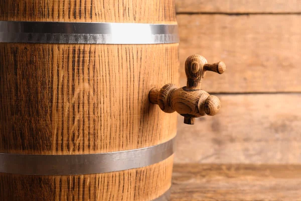 Oak Barrel Wooden Background Closeup — Stock Photo, Image
