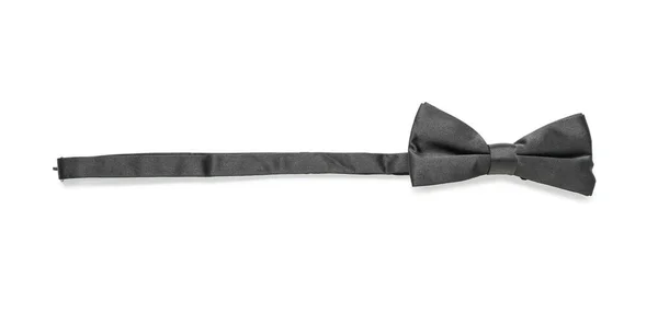 Стильна Чорна Краватка Бантом Ізольована Білому Тлі — стокове фото
