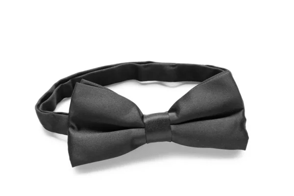 Стильна Чорна Краватка Бантом Ізольована Білому Тлі — стокове фото