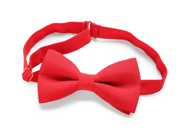 Stylish Red Bow Tie Isolated White Background — Stock Photo, Image