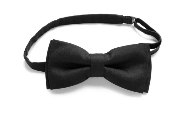Stylish Black Bow Tie White Background — Stock Photo, Image