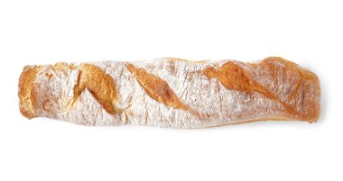 Beyaz arka planda izole edilmiş taze baget.