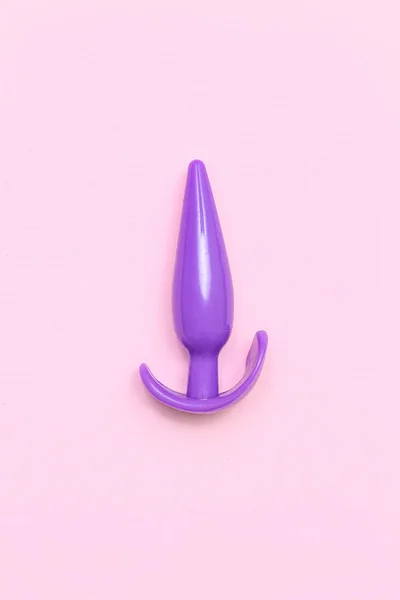 Plug Anal Sex Shop Sur Fond Rose — Photo