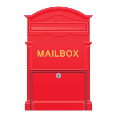 beyaz zemin üzerine kırmızı posta kutusu