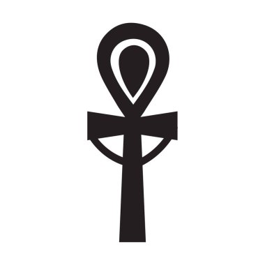 Beyaz arkaplanda Ankh sembolü