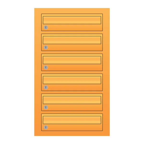 Modern Mailbox White Background — Stock Vector