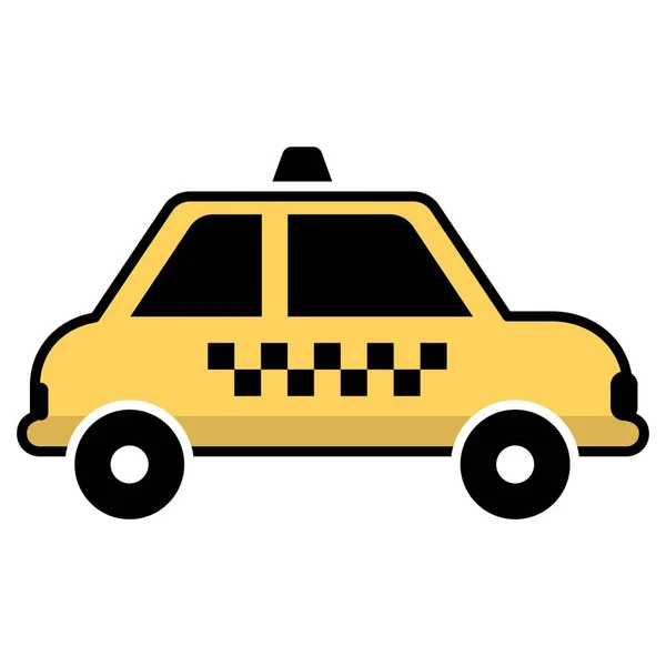 Żółte Taksówki Samochodu Białym Tle — Wektor stockowy