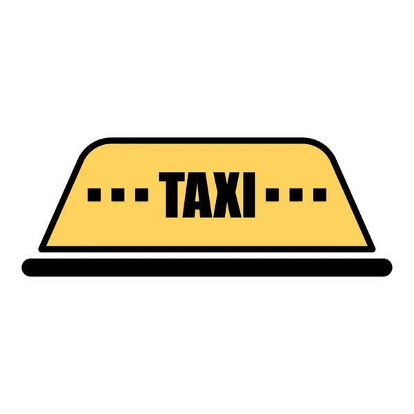 Taxi Dak Teken Witte Achtergrond — Stockvector