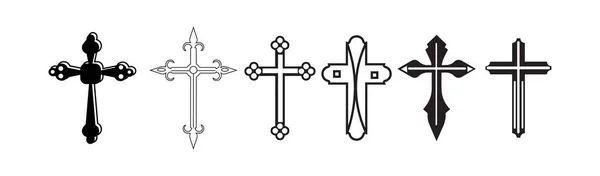 Kreuze Auf Weißem Hintergrund — Stockvektor