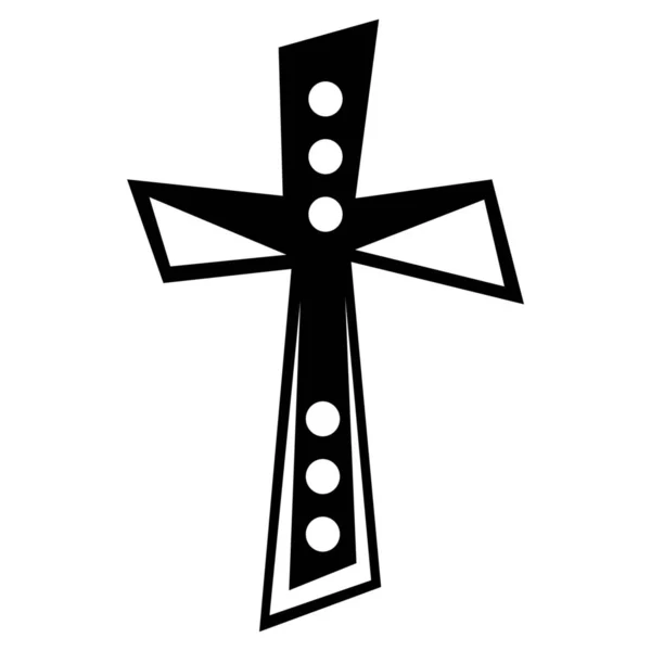 白地の十字架の象徴 — ストックベクタ