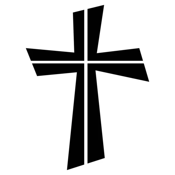 Symbol Des Kreuzes Auf Weißem Hintergrund — Stockvektor