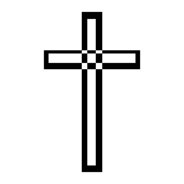 Kreuz Als Symbol Des Christentums Auf Weißem Hintergrund — Stockvektor