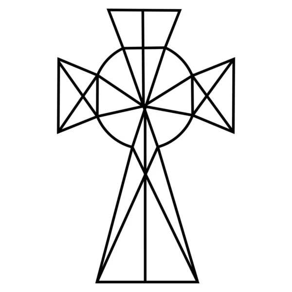 Symbol Des Kreuzes Auf Weißem Hintergrund — Stockvektor