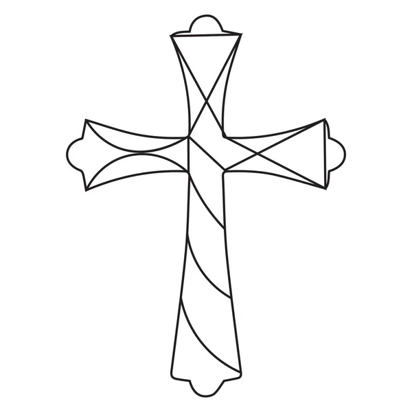 白地にキリスト教の象徴としての十字架 — ストックベクタ