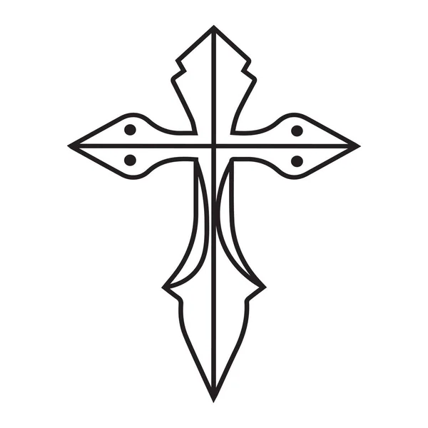 배경의 기독교를 상징하는 십자가 — 스톡 벡터