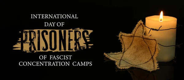 stock image Banner for International Day of Prisoners of Fascist Concentration Camps