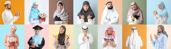 基于肤色背景的穆斯林人群的大学教育 — 图库照片