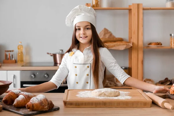 Little Baker Cooking Kitchen — Stock Photo, Image