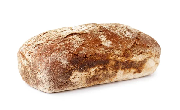 Fresh Loaf Rye Bread Isolated White Background — Foto Stock