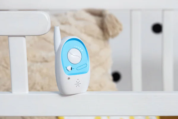 Baby Monitor Crib Children Bedroom Closeup — Stock Photo, Image