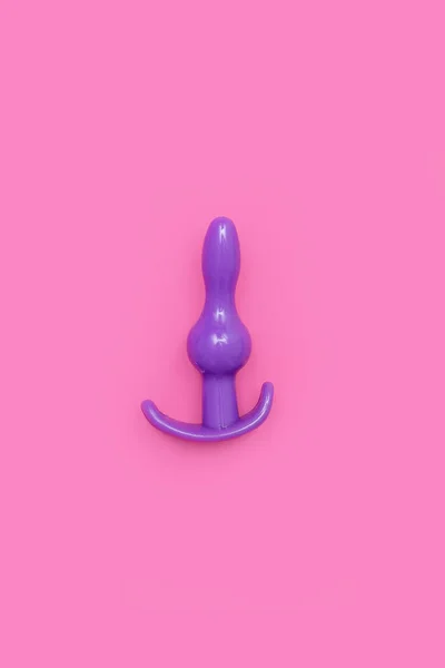 Anální Kolík Sex Shopu Růžovém Pozadí — Stock fotografie