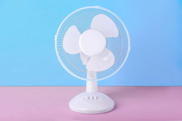 Electric Fan Blue Background — Stock Photo, Image