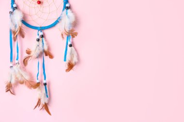 Pembe arka planda güzel bir düş kapanı