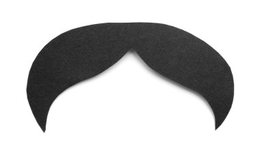 Beyaz arkaplanda siyah kağıt bıyık