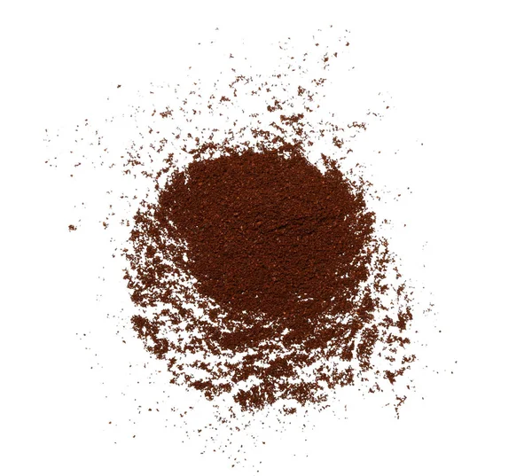 Coffee Powder Isolated White Background — Stock Photo, Image