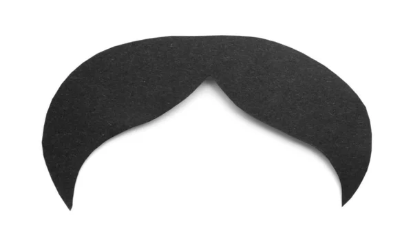 Black Paper Mustache Isolated White Background — Stock Photo, Image