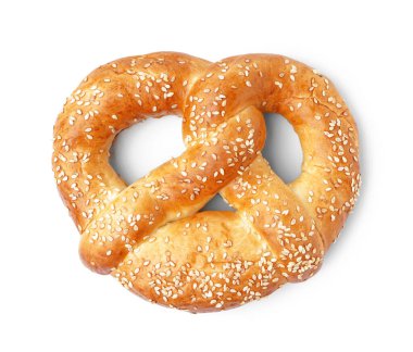 Beyaz arka plan üzerinde izole lezzetli simit