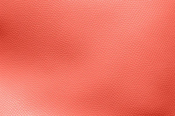 Closeup View Coral Leather Texture — Stock Photo, Image